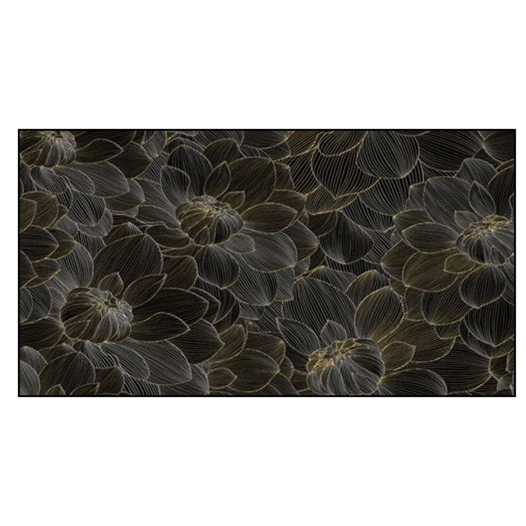 floral black decore
