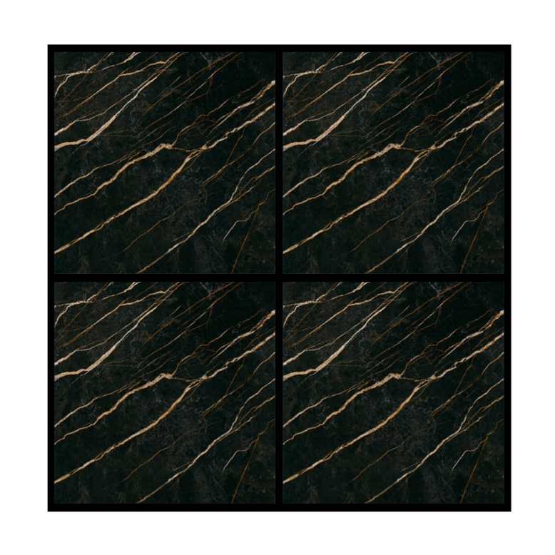 FLOOR TILE - 2X2 FEET - ROMANO BLACK MATT