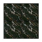 FLOOR TILE - 2X2 FEET - SPARKLE BLACK CARVING